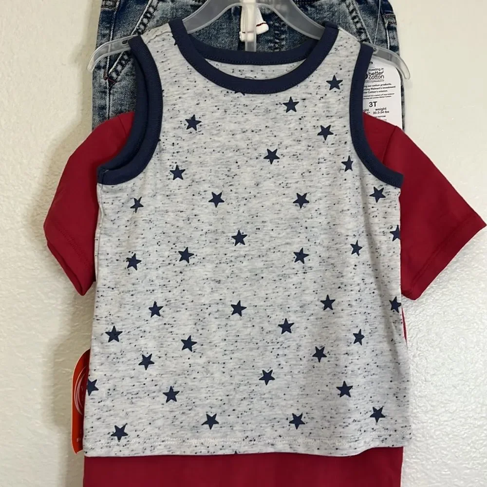 Wonder Nation Toddler Boy Americana set 3T